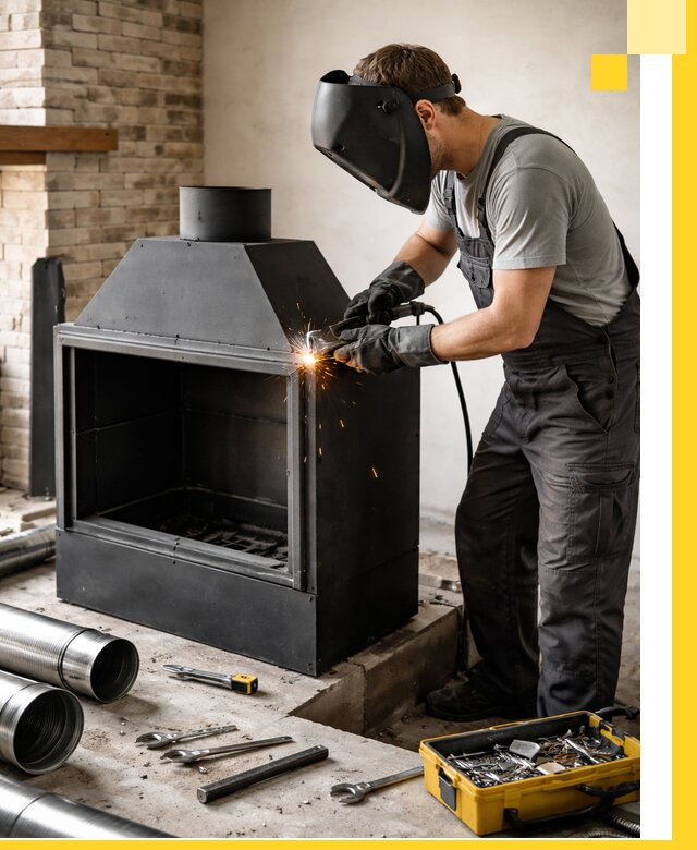 Продажа и установка металлических каминов в Арзамасе под ключ