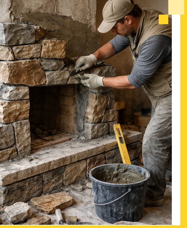 Изготовление и установка каменных каминов под ключ в Арзамасе