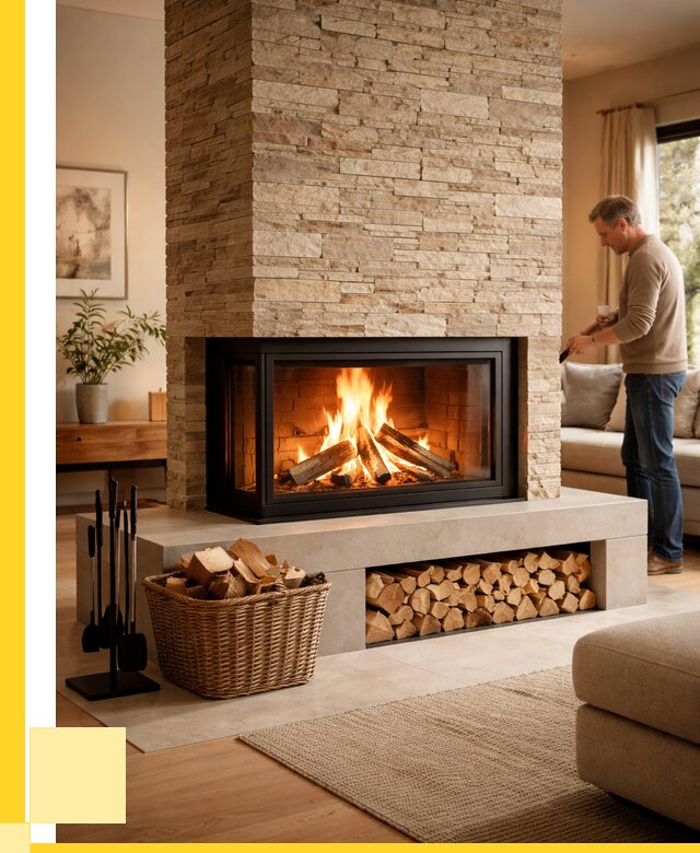 Дровяной камин под ключ в Арзамасе от 217220 р. | ЭриданРзм