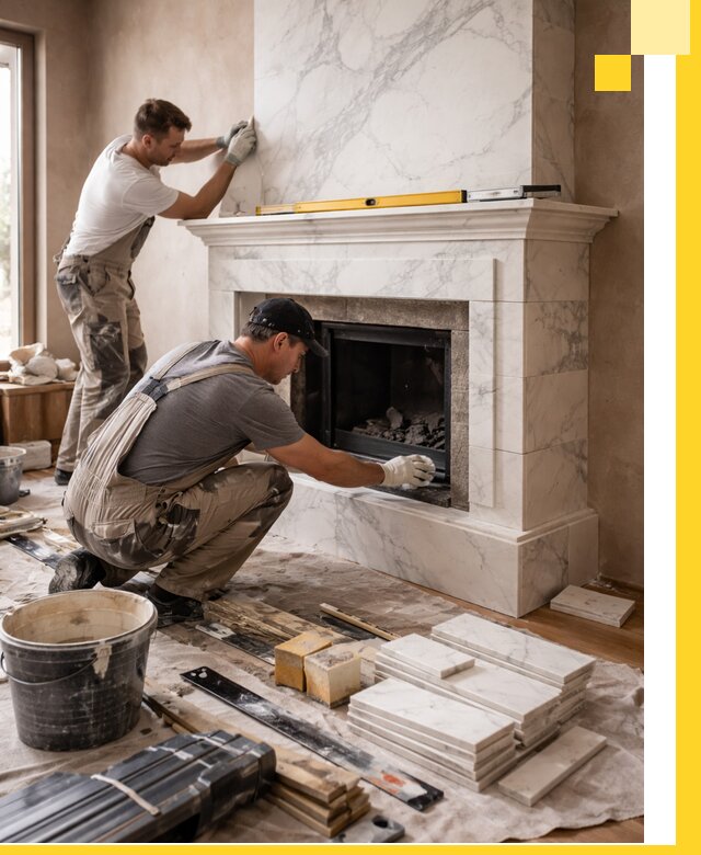 Отделка каминов в Арзамасе качественные облицовочные работы