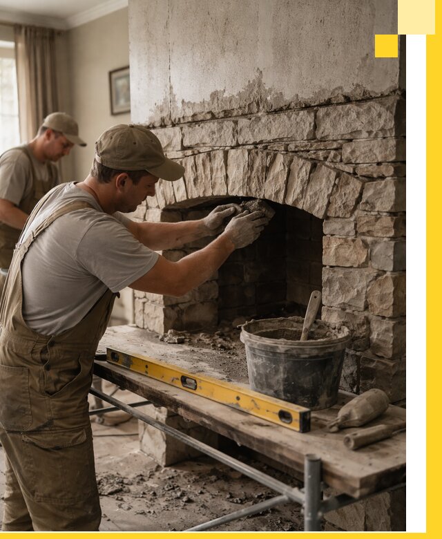 Изготовление каминов под ключ в Арзамасе, монтаж и отделка