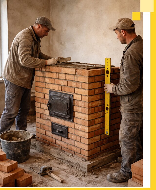 Отопительные печи под ключ в Арзамасе, установка и сборка