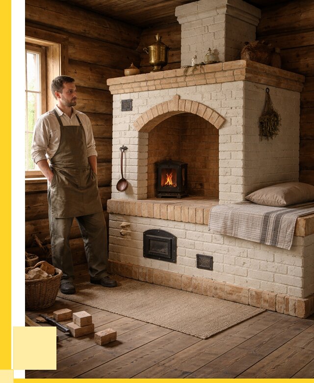 Русские печи с лежанкой под ключ в Арзамасе от 162915 р. ЭриданРзм