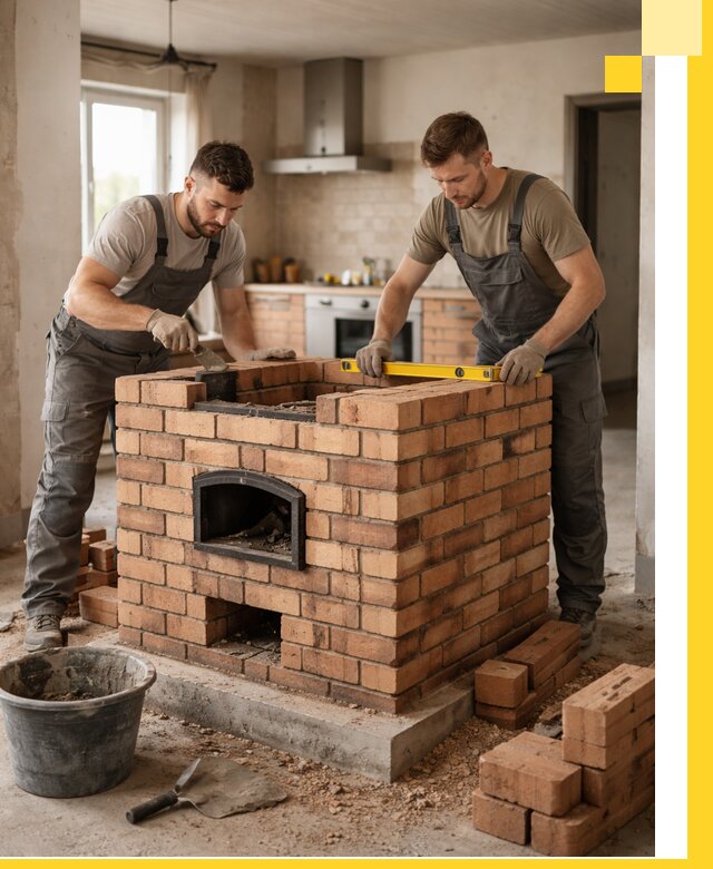 Установка и монтаж печей в частном доме в Арзамасе под ключ