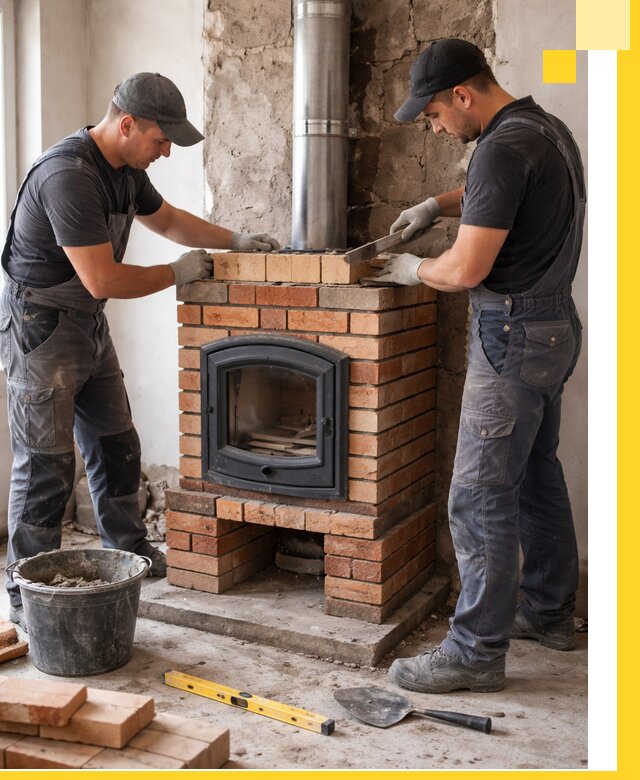 Монтаж печи камина под ключ в Арзамасе с гарантией и пусконаладкой