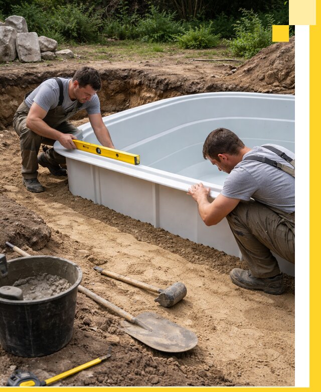 Производство и установка пластиковых бассейнов в Арзамасе под ключ