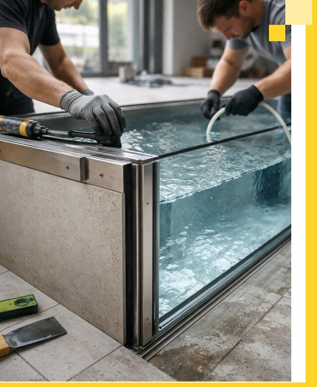 Проектирование и монтаж стеклянных бассейнов в Арзамасе