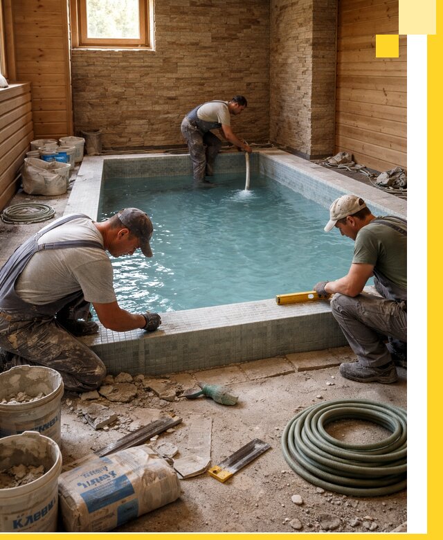 Проектирование и строительство бассейнов для бани в Арзамасе