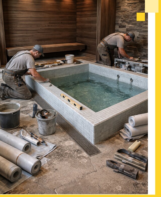 Установка и строительство бассейнов для сауны в Арзамасе