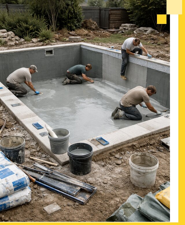 Изготовление и монтаж чаши бассейна под ключ в Арзамасе