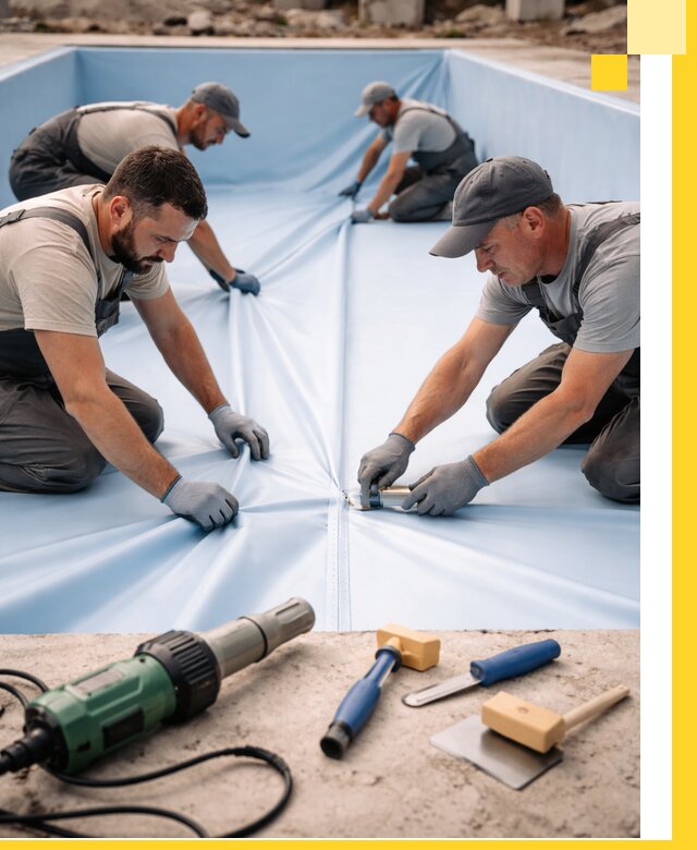 ПВХ пленка для бассейнов с монтажом и гарантией в Арзамасе