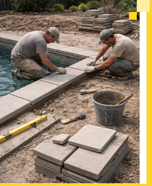 Установка и изготовление копингового камня для бассейнов в Арзамасе