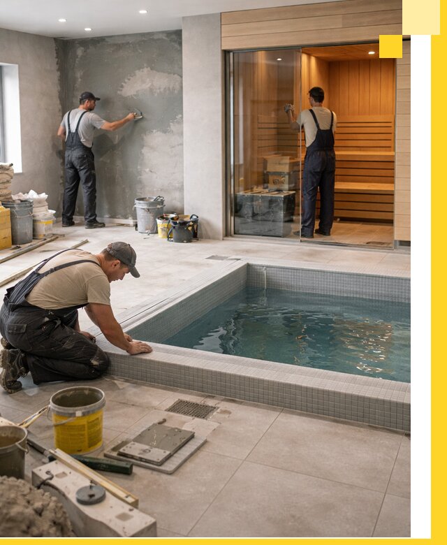 Проектирование и строительство сауны с бассейном в Арзамасе