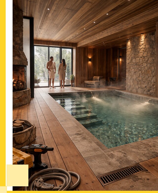 Проекты бань с бассейном под ключ в Арзамасе от 81458 р., ЭриданРзм