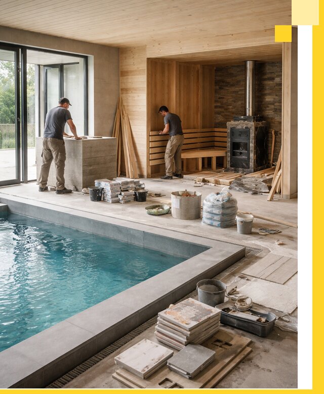 Проектирование и строительство бань с бассейном в Арзамасе