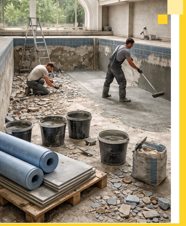 Реконструкция бассейнов в Арзамасе: ремонт, гидроизоляция