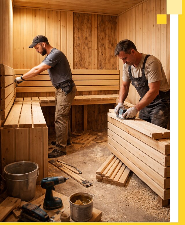 Профессиональный комплексный ремонт саун под ключ в Арзамасе
