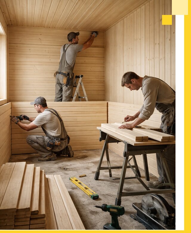 Обшивка саун в Арзамасе из натуральной древесины под ключ