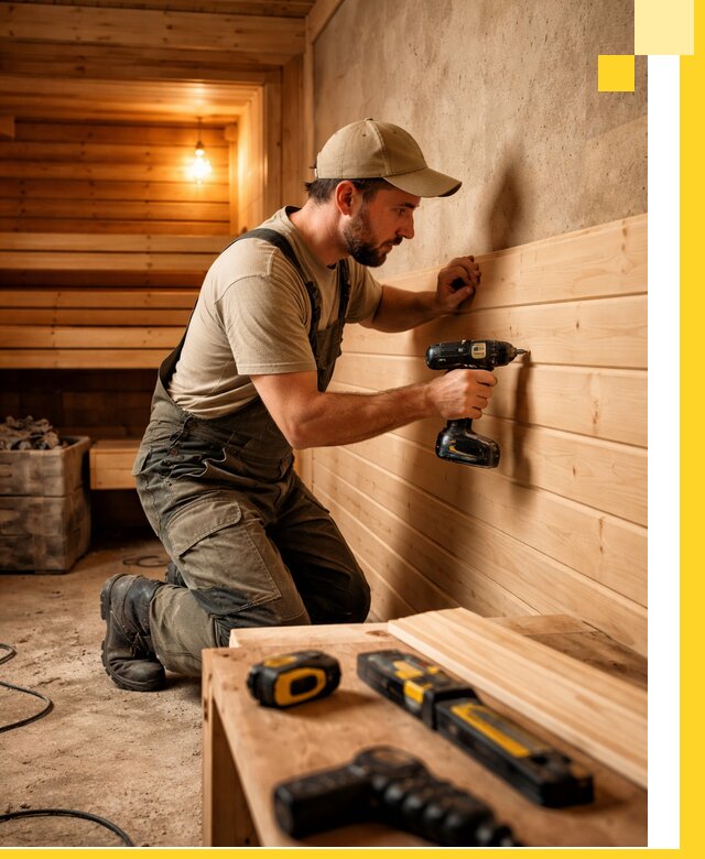 Профессиональная внутренняя отделка бани в Арзамасе под ключ