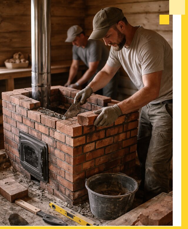 Кирпичные печи для бани под ключ в Арзамасе, проект и монтаж