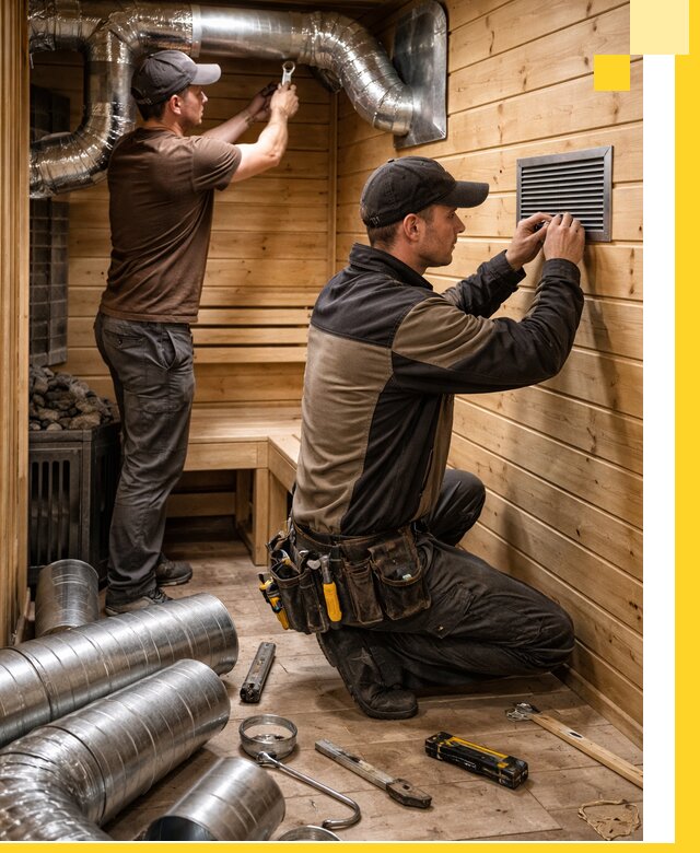 Проектирование и монтаж вентиляции бани в Арзамасе под ключ