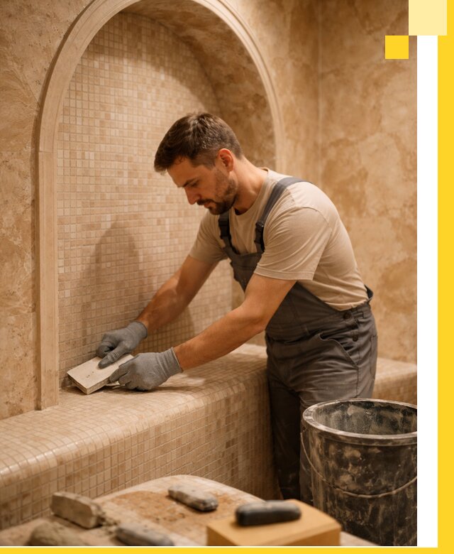 Профессиональная отделка хамамов с мозаикой под ключ в Арзамасе