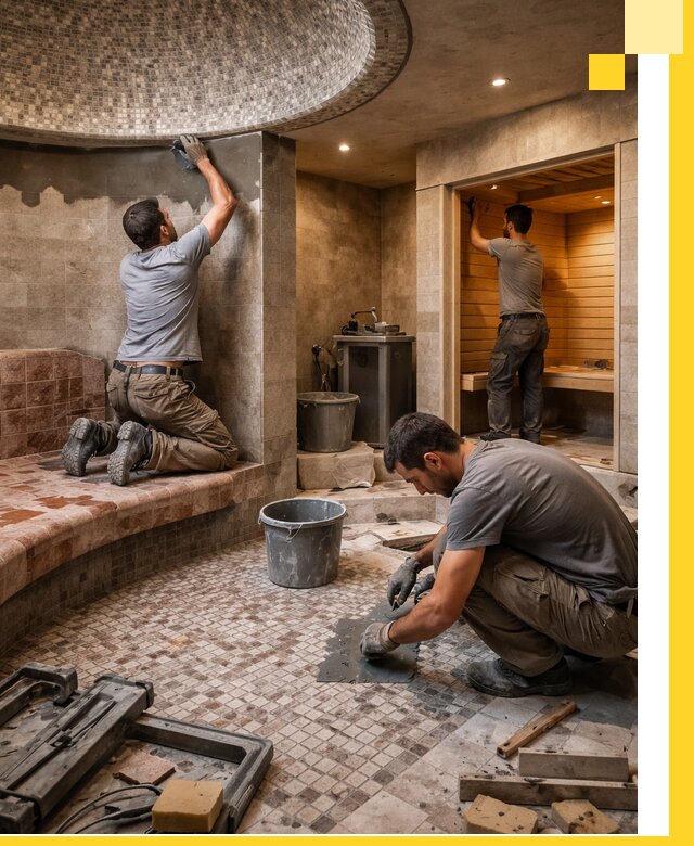 Проект и строительство хамама бани и сауны под ключ в Арзамасе