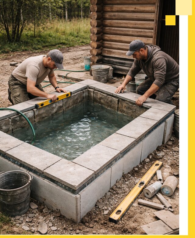 Изготовление и установка холодных купелей под ключ в Арзамасе